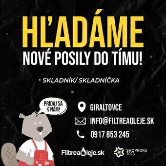 Príjmeme skladníka - DLHODOBÁ PRÁCA