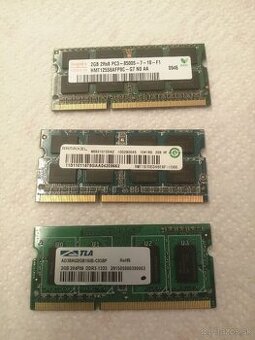 SoDimm DDR3 RAM 3x2GB, 2x2GB, 4GB z NB