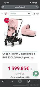 Cybex Priam Rose Peach 3v1