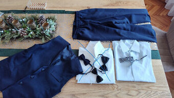 chlapcenske Oblekove nohavice a vesta 8-11r na vysku 140cm