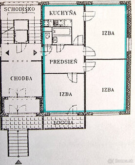 3-izb.byt s logiou , 65m2, Baltická ul, KE-Nad Jazerom