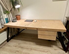 Veľký drevený stôl - ručná práca - 1