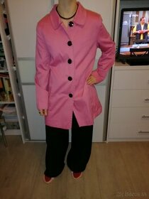 Dámsky ružový prechodný kabát