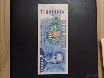 Bankovka 1000Kčs 1985 kolok