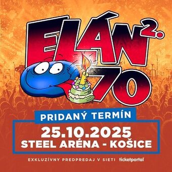 Lístky na Elán 70 Košice