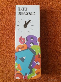 3D Nalepovacie hodiny DIY Clock Silver