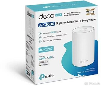 Predám TP-Link Deco X50-4G WiFi 6 Gigabit mesh systém, LTE
