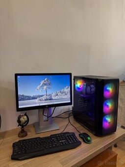 Herná zostava gtx 1660, i7, Monitor, ssd, Win 11, RGB Led