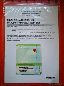 Predám CAL 5 clients pre Windows server 2008/2008 R2