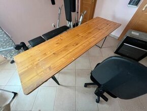 Predám rozkladací drevený stôl na foto