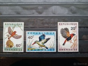 Poštové známky č.745 - Rwanda - vtáci