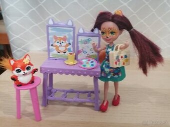 Enchentimals fox edition painting together