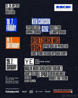 Predám lístok na rubicon festival
