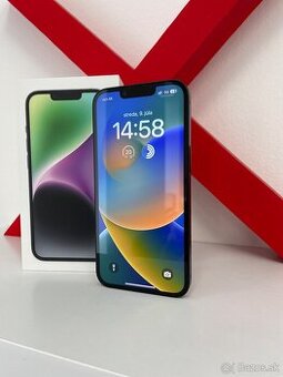 iPhone 14 128GB - ZÁRUKA 12 Mesiacov - 100% batéria