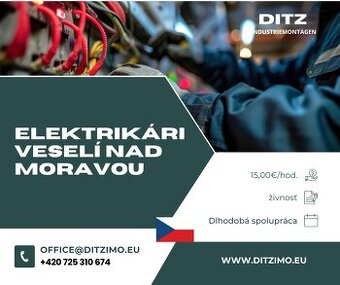 Stabilná práca blízko hraníc v Česku - ELEKTRIKÁRI