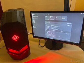 HP OMEN herný PC GTX 1080 / i7-8700 / 16 GB RAM +monitor AOC
