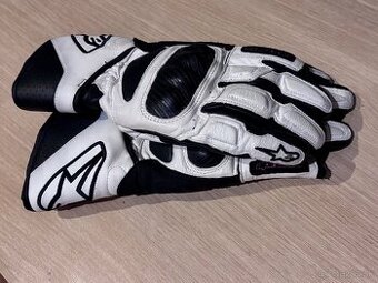 ALPINESTARS biele rukavice na motorku Stella SP-8
