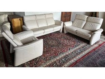 Luxusní kožená sedací souprava 3+2+1, 2883