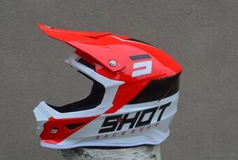 prilba helma shot mx červená biela
