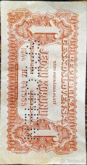 Specimen 1 koruna - bankovka