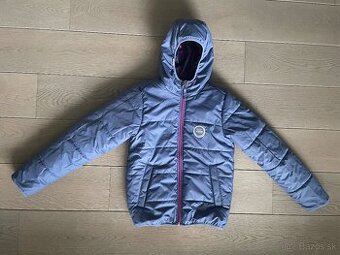 Obojstranná zimná dievčenská bunda 146/152, Decathlon