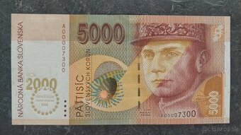 5000 Sk 1995 A bimilénium, stav N (UNC)