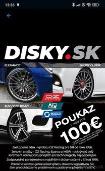 Zľavový poukaz DISKY.SK