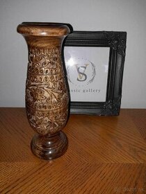 Starožitná drevená váza - 1