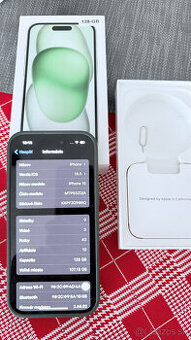 iphone 15 128gb green- zeleny perfektny stav.