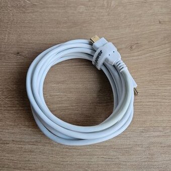 Datovy kabel AlzaPower Core USB-C to USB-C 2.0 60W 3m biely