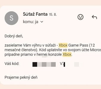 Na predaj Xbox game pass 12 mesiacov