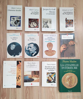 Predám franc. knihy – Camus, Le Goff, Chardin, Hadot, stoici