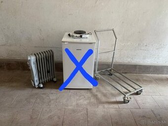 Chladnička, el.radiator a iné