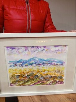 Var pod horami originálny akvarel