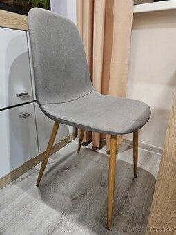 Kuchynská jedálenská stolička JONSTRUP siva/prírodný dub