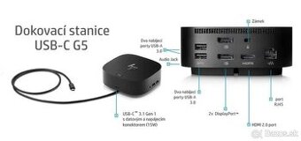 HP USB-C Dock G5 dokovacia stanica pre notebook