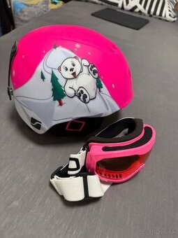 detska lyziarska prilba + okuliare briko (49-51cm)