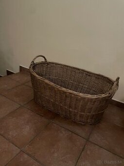 Veľký prúteny kôš 80/55 cm retro