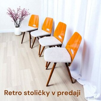 Dizajnové retro stoličky F. Jirák, po renovácii 4ks