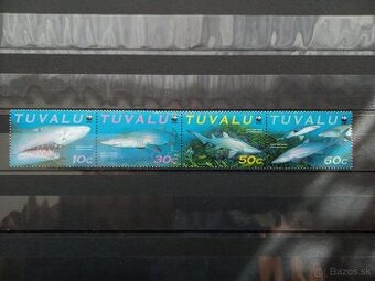Poštové známky č.801 - Tuvalu - žraloky komplet