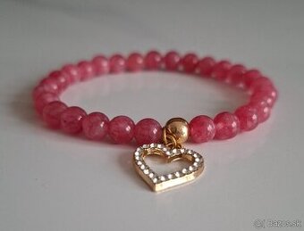 Jemný náramok zo 6mm rodonitu