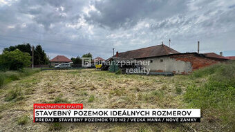 Stavebný pozemok 730 m², Veľká Maňa, Nové Zámky