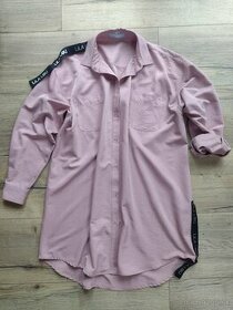 Ružová oversize košeľa LilaLou veľkosť UNI