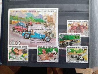 Poštové známky č.1031 - Pobrežie Slonoviny - motošport