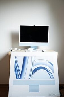 Apple iMac 24" M3(8-CPU/10-GPU), 512 GB SSD, 8 GB RAM,modry