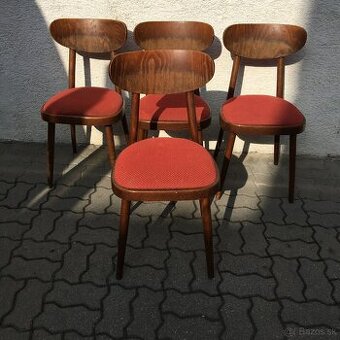 Retro starozitne stolicky Smidek Cesky Nabytek 1960 4ks
