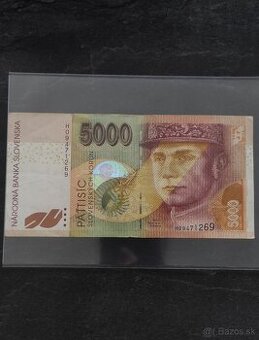 Slovenská bankovka 5000 SK