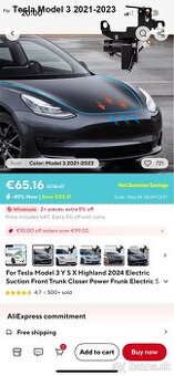Tesla 3 doťahovač predného kufru