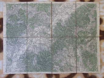 Mapa Trenčín, Beckov, Súča, Dubodiel, Dubnica, Ilava 1935