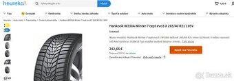 >>>>zimné 2roc.PNEU HANKOOK- nové cca OD 245/ks, teraz 60/ks
